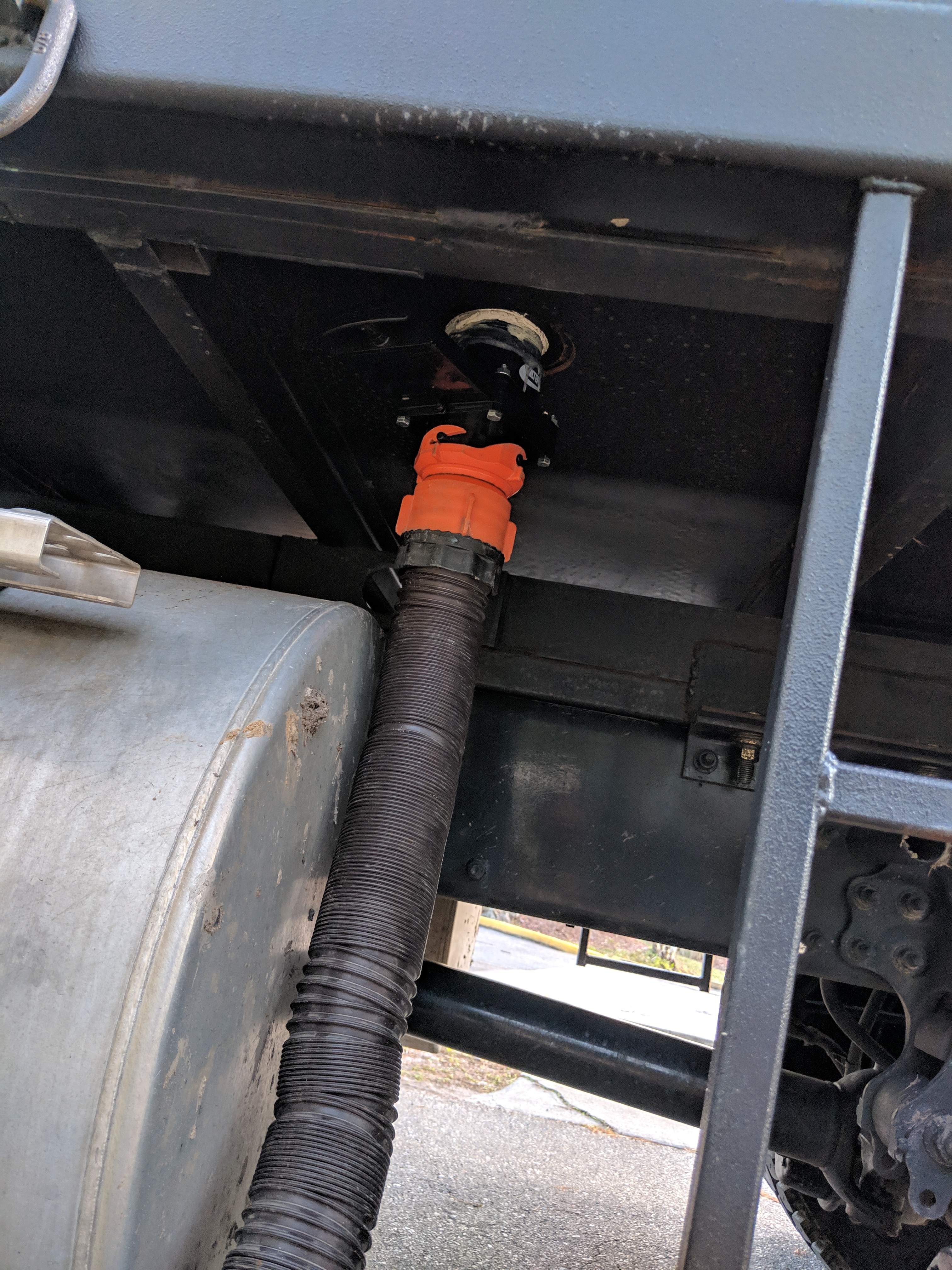 The truck now has an RV style waste valve.